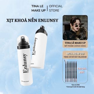 Xịt khóa nền enlunsy long-lasting makeup setting spray 120ml giữ lớp trang điểm 16h mịn lì tina lê make up