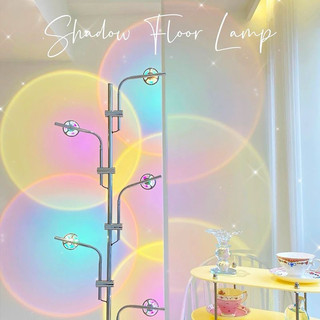 Đèn DECOR nhiều bóng Hoàng Hôn , LED Sunset , đèn cây đứng thân cao khung Inox cao cấp