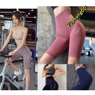 Quần tập ngố cao cấp Gym AMI nữ cạp lưng cao, co giãn 4 chiều, thoáng mát, dùng quần tập Yoga, Gym, Zumba, Aerobic k002
