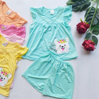 Combo 3 Bộ Đồ Bộ Bé Gái Mặc Nhà 8kg - 22kg Vải Thun Lạnh Mát Mẻ, Kiểu Cánh Tiên. Bộ Quần Áo Trẻ Em Cho Bé Gái