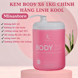 Kem Body X6 1kg Chính Hãng linh kool Dưỡng Trắng Da Chuyên Sâu