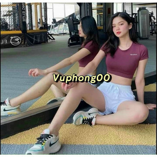 Áo Croptop tập gym yoga aerobic cao cấp, ôm body mặc chơi thể thao, đi chơi 2023