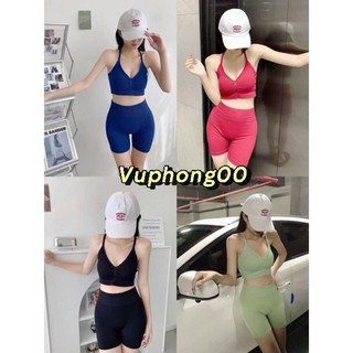 Set Bộ Tập Gym Yoga Erobic Co Dãn Đa Chiều Dây Đan Lưng Tôn Dáng Siêu Sexy MS.992