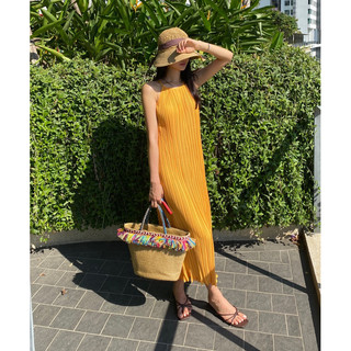 PLEATS DRESS (4 Colors)