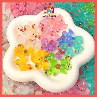  Charm Vịt Mini Phát Sáng, Vịt Con Có Dạ Quang Trang Trí Tiểu Cảnh.