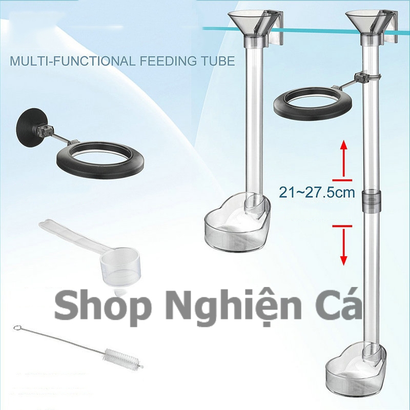 Bộ ống và chén cho cá tép ăn Dụng cụ cho cá ăn