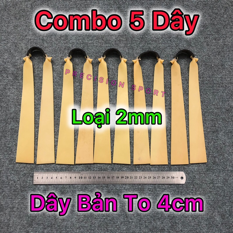 Combo Dây Ná Cao Su Cải Tiến Dày 2mm  (bản rộng 4cm)