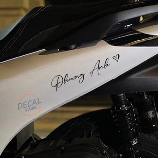 tên dán xe theo yêu cầu của quý khách (ib tên bạn muốn làm cho shop nhé)