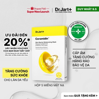 (Hộp 5 miếng) Mặt nạ dưỡng ẩm & tăng cường hàng rào bảo vệ da Dr.Jart+ Ceramidin Skin Barrier | Cho da nhạy cảm