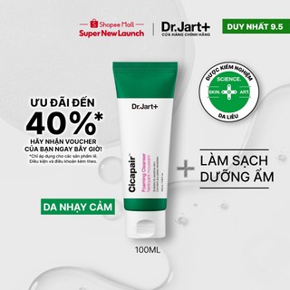Sữa Rửa Mặt Tạo Bọt Gentle Cream To Foam Wash Dr.Jart+ Cicapair 100ml | Sữa Rửa Mặt Thích Hợp Cho Da Nhạy Cảm