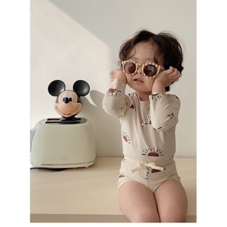 Bộ Bơi Dài Tay Bé Trai - Sét Bơi 3 Chi Tiết: Áo Bơi Dài Tay, Quần Bơi, Mũ Bơi Cho Bé Từ 1-6 Tuổi