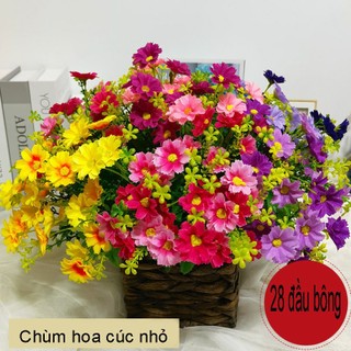 Chùm hoa cúc nhỏ VI015, hoa lụa, hoa giả