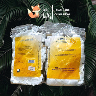 BÔNG TẨY TRANG TETRA LE SOIN LARETAT PUR 600 MIẾNG CỦA PHÁP