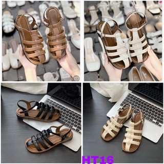 Dép Sandal da đế thấp quai rọ xinh mang êm và nhẹ
