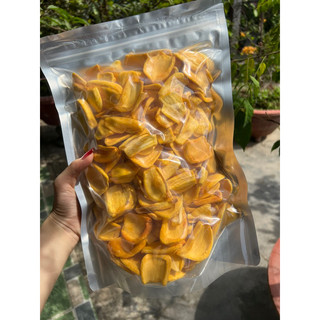 Mít thái sấy túi 500gr giòn ngon từng miếng, sấy nguyên vị từ trái mít thái ngọt ngon, hàng loại 1 nguyên miếng