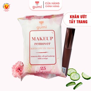 Khăn tẩy trang Gumi khăn giấy ướt tẩy trang dùng 1 lần thay thế cho bông tẩy trang 222 miếng