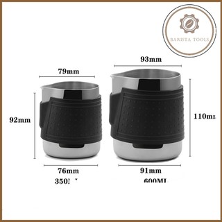 Ca đánh sữa inox 304 thân bọc cao su