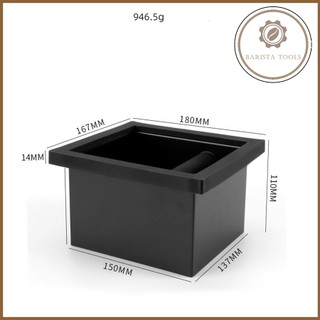 Hộp inox đập bã cà phê âm sàn