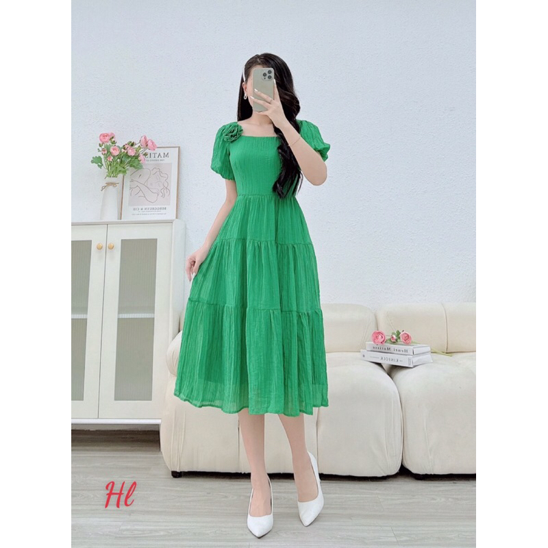 VÁY MAXXI TƠ CỔ VUÔNG