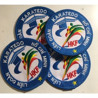 Logo Karate, thêu bảng tên Karate, gạch may đai Karate