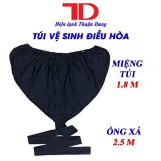 Áo vệ sinh máy lạnh vải trơn đuôi 2.5 mét chống thấm TD Điện lạnh Thuận Dung