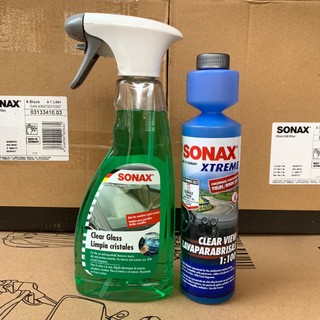 COMBO nước rửa kính và lau sạch kính xe ô tô - SONAX