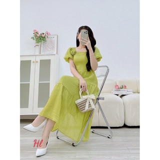 VÁY MAXXI TƠ CỔ VUÔNG