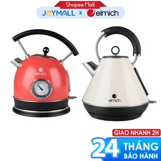Ấm siêu tốc 1.8l nắp rời elmich 1.8l kee-1776, kee-1778, hàng chính hãng, 1 chạm để mở, đồng hồ cơ báo nhiệt - joymall
