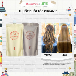 Thuốc duỗi tóc tại nhà hữu cơ(organic) ép uốn tóc tại salon phục hồi tóc hư tổn nặng British M Pumkin Enzyme Perm 2x400g