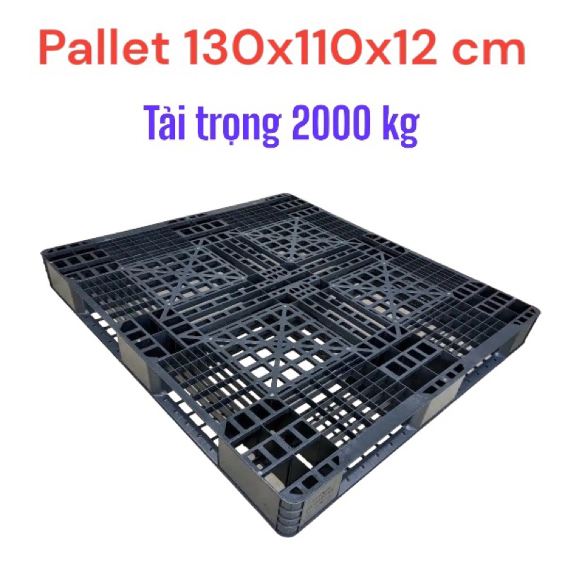 Pallet Nhựa, Pallet Cũ 130x110x12cm, Tải trọng 1 tấn, Pallet Nhựa Tái Sinh, Pallet Nhựa Cũ