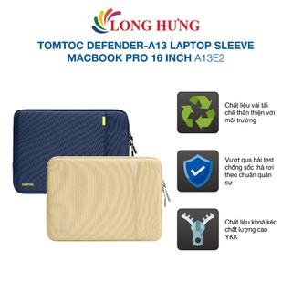 Túi chống sốc Tomtoc Defender-A13 Laptop Sleeve MacBook Pro 16 inch A13E2 - Hàng chính hãng