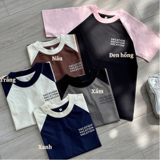 Áo thun raglan baby tee Vacation cotton TiQi Jeans A72