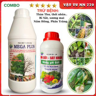 [Bộ Đôi] Trừ  Nấm Bệnh Cho Cây Trồng Thán Thư,Rỉ Sắt, Thối Nhũn,Sương Mai MEGAPOWER Và VÔI SỮA