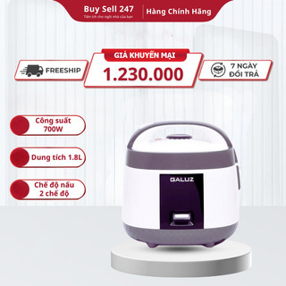 Nồi cơm điện Galuz 2 Dung Tích 1.2L và 1.8L, nồi cơm điện cho gia đình 3 - 4 người - Hàng chính hãng bảo hành 12 tháng
