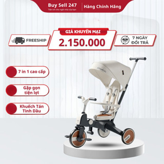 Xe đạp đẩy 3 bánh cho bé 7 in 1 cao cấp Moaz BÉBÉ Playkids S03 HD