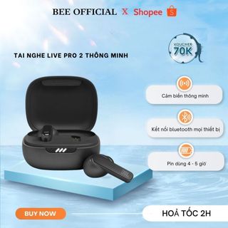 Tai Nghe Bluetooth Truewireless Chống Ồn JBL Live Pro - Âm Bass Mạnh Mẽ - Chống Nước IPX4 Bảo Hành 12 Tháng