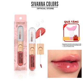 Son kem Lì kèm son bóng Sivanna Colors Leave Your Mark Rouge HF130 3.85g +3.7g