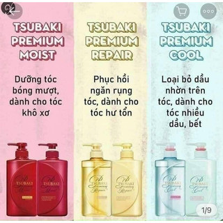 Bộ gội - xả tsubaki 490ml