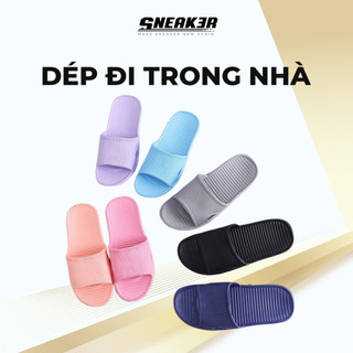 Dép Đúc Nhựa Dẻo Nguyên Khối Đi Trong Nhà, Đi Trong Phòng Tắm Nhiều Màu, Chống Trơn Trượt
