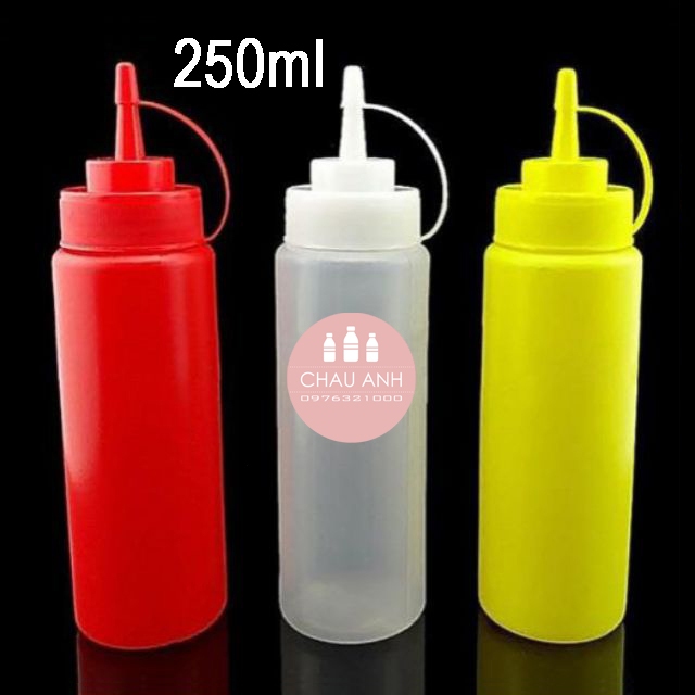 Chai nhựa đựng nước tương, nước sốt 250ml