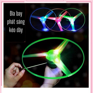  Đĩa bay kéo dây phát sáng, đồ chơi ngoài trời cho bé.