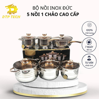 (HỎA TỐC) Nồi inox 6 Món Cao Cấp Mọi Loại Bếp, Sang Trọng Siêu Dày, Cho Gia Đình Làm Quà Tặng Tân Gia