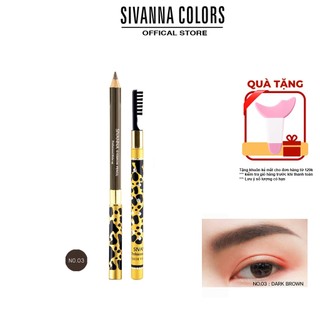 Chì kẻ mày Sivanna Eyebrow Pencil 2 đầu tự nhiên lâu trôi chống thấm nước ES003