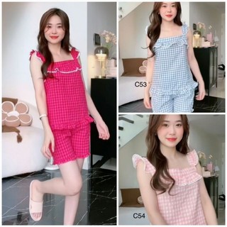 [BunnySky] Đồ bộ mặc nhà hè, đồ bộ nữ mẫu quần đùi áo 2 dây xinh xắn