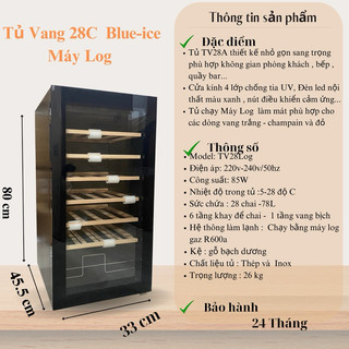 Tủ bảo quản rượu vang Blue Ice 28 chai - Hàng nhập khẩu chính hãng