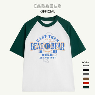 Áo Thun Raglan Tee Unisex Bear Chất Cotton Thoáng Mát Form Rộng Tay Lỡ Cho Nam Nữ