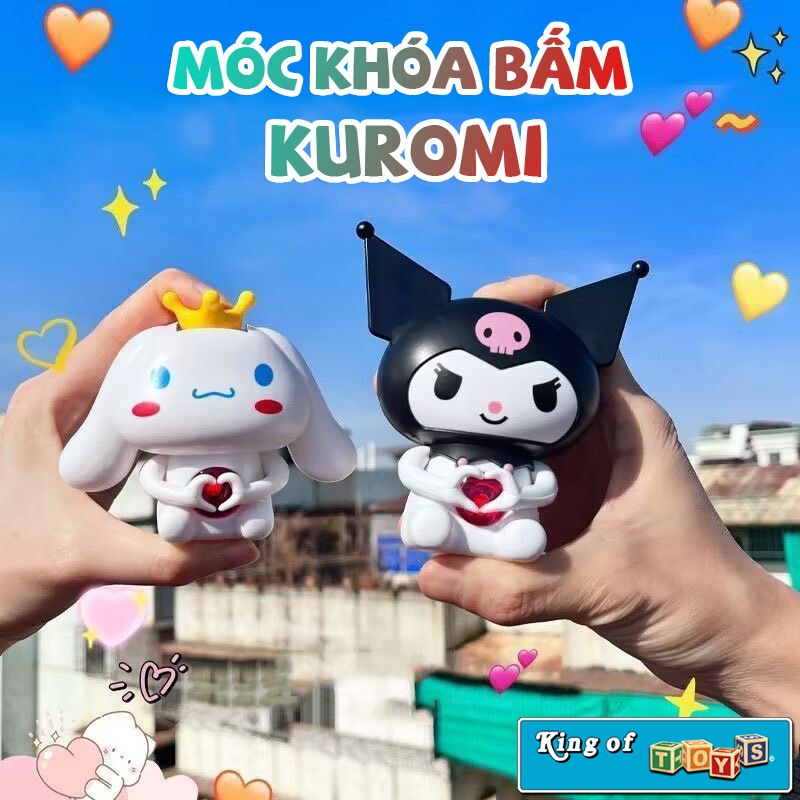 Đồ Chơi Móc Khóa Kuromi,Cinnamoroll Có Đèn Và Nhạc Nói I Love You Tay Hình Trái Tim Siêu Dễ Thương D