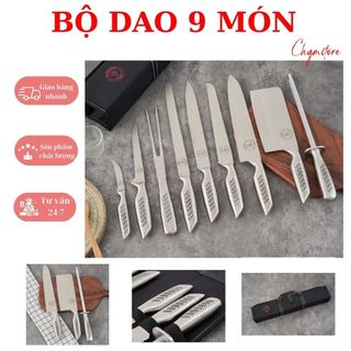 Bộ dao nhà bếp cao cấp, bộ dao 9 món của Ý, dao nhà bếp tiện lợi, hàng cao cấp
