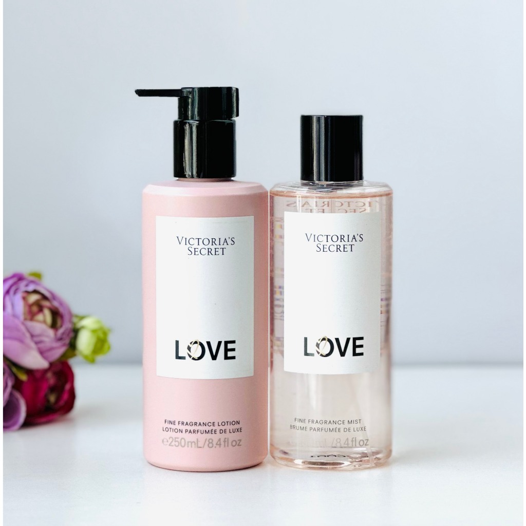 🌸 🌸 Lotion Dưỡng Thể &amp; xit body Victoria's Secret Love Fine Fragrance 250ml