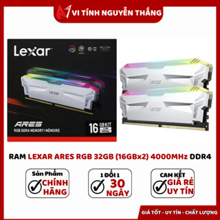 RAM LEXAR ARES RGB 32GB (16GBx2) 4000MHz DDR4 (WHITE)